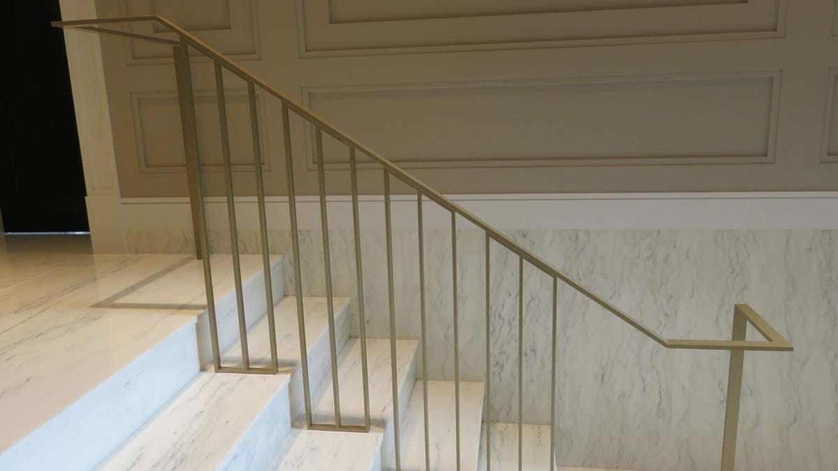 steel and marble railing