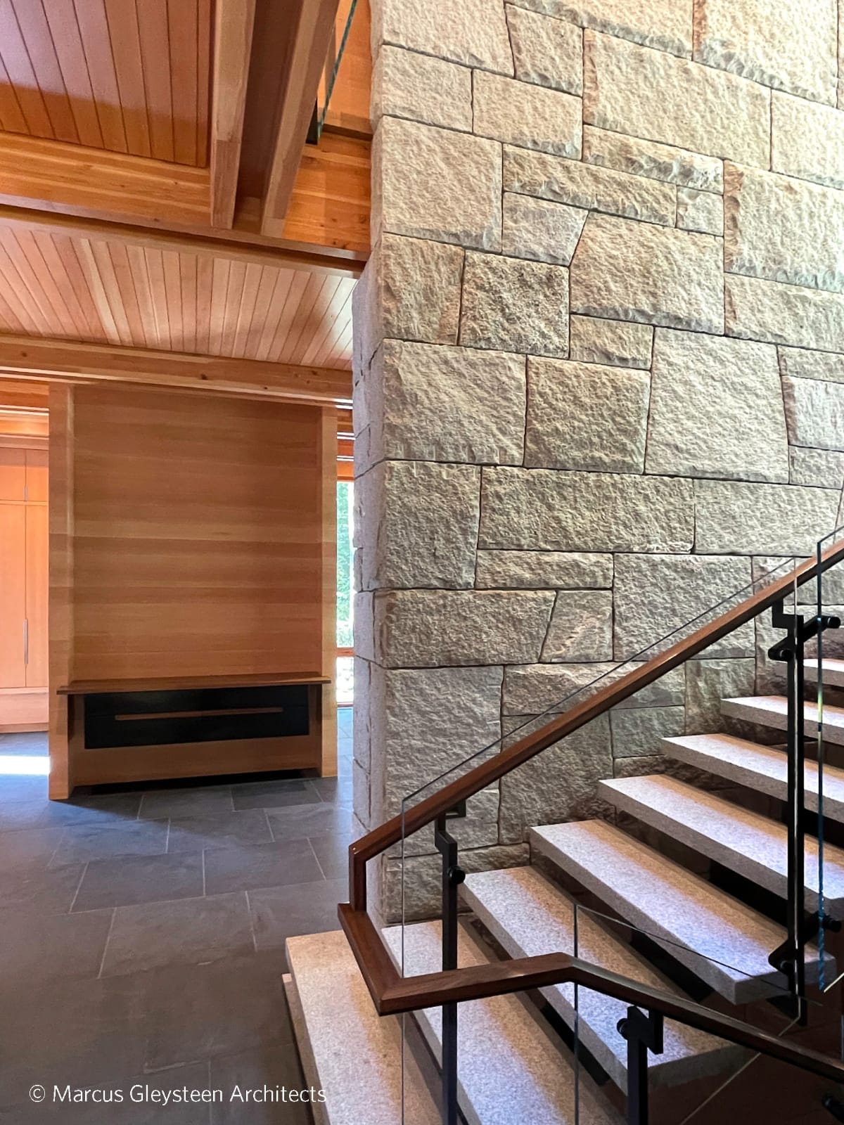 Feature Stair Structure & Glass Rails