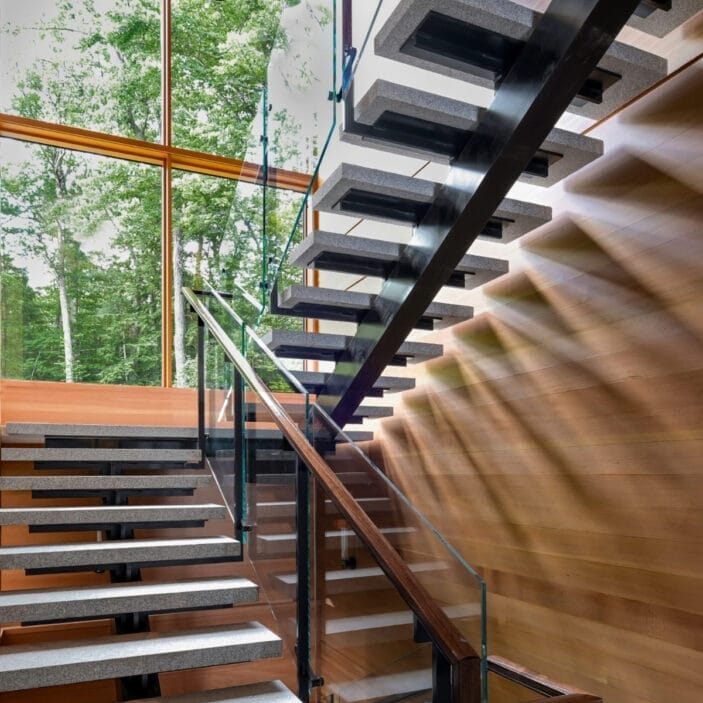 Feature Stair Structure & Glass Rails
