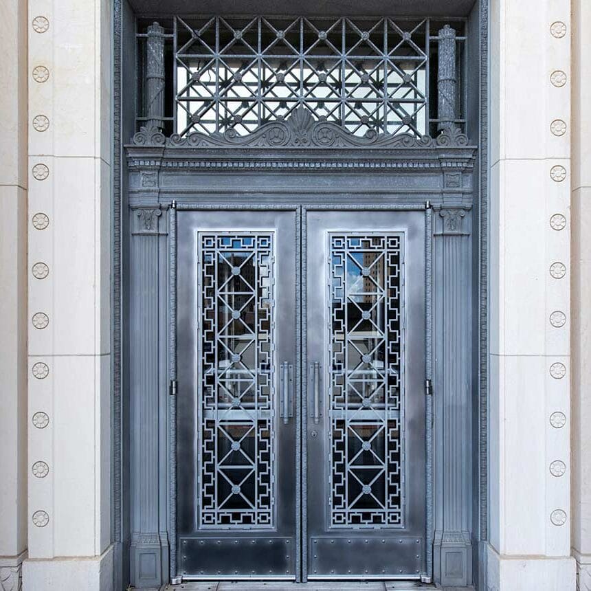 historic aluminum door reproduction